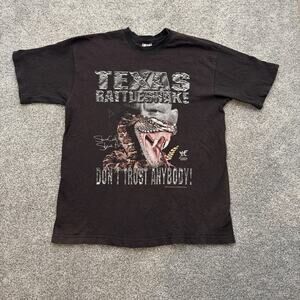 Vintage WWF Stone Cold Steve Austin Shirt Mens Large Black Texas Rattlesnake 90s